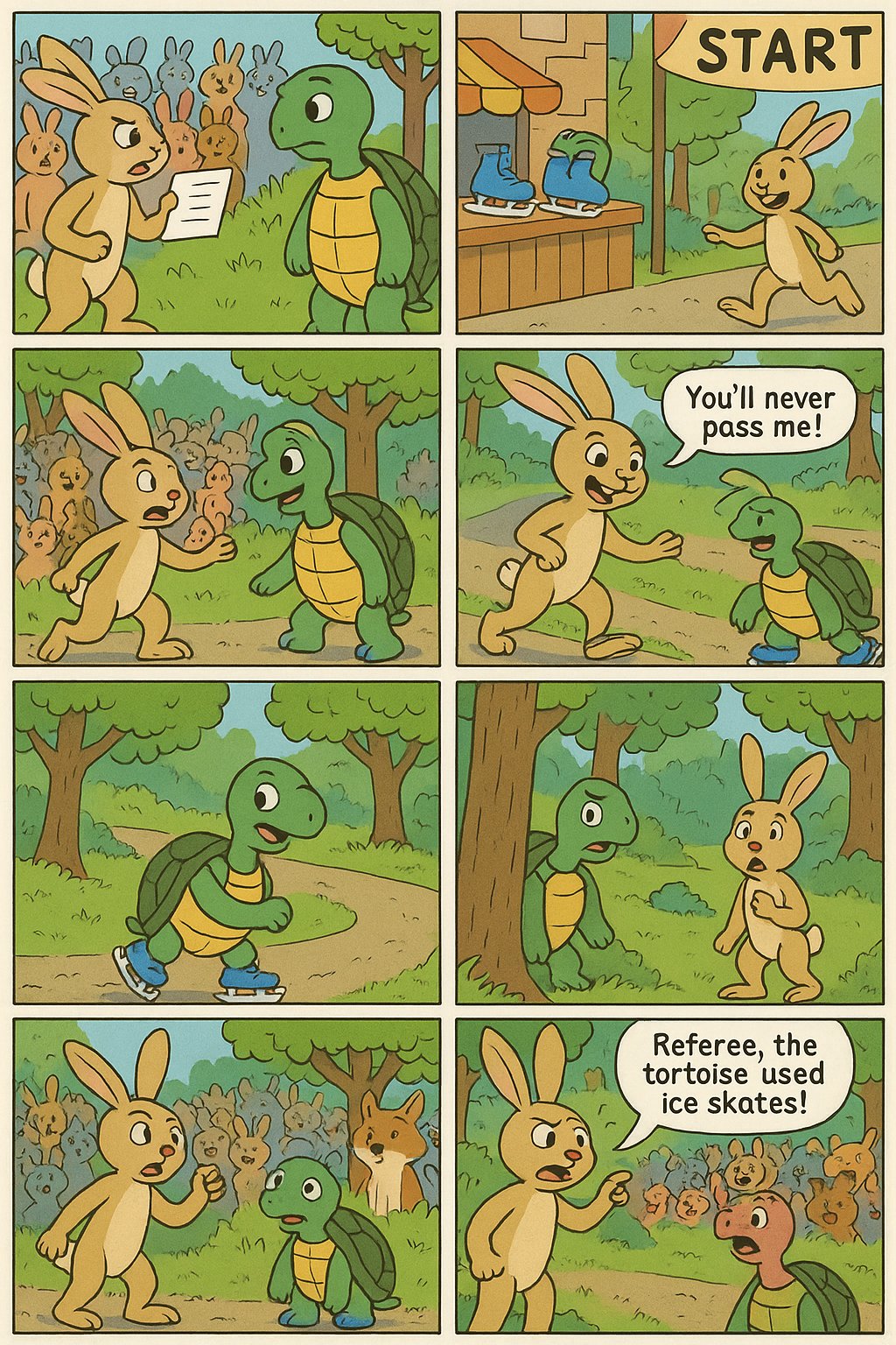 再次生成8格漫画,情节基本完整